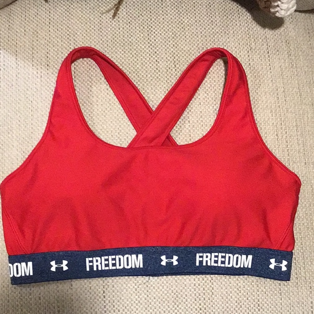 Under Armour Red “Freedom” Sports Bra Sz. XL